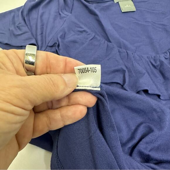 PRICED TO SELL!!  Ann Taylor Blue Ruffle Neckline Top - Size Medium - Picture 10 of 11